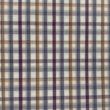 'FX Fusion' Men's Wrinkle Free Cotton Mini Checkered Long Sleeve - Grey / Burgundy / White