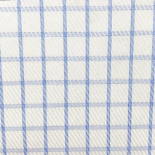 'FX Fusion' Men's Wrinkle Free Cotton Jaquard Long Sleeve - Blue / White