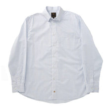 'FX Fusion' Men's Wrinkle Free Cotton Jaquard Long Sleeve - Blue / White