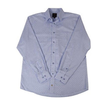 'FX Fusion' Men's Textured Checkered Long Sleeve - Blue / Brown