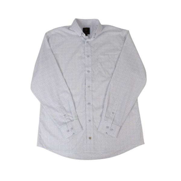 'FX Fusion' Men's Mini Checkered Long Sleeve - White / Purple / Blue