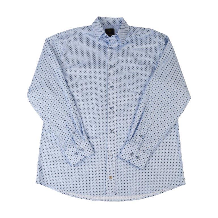 'FX Fusion' Men's Circle Print Long Sleeve - Blue / White