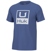 'Huk' Men's Stacked Logo Tee - Wedgewood