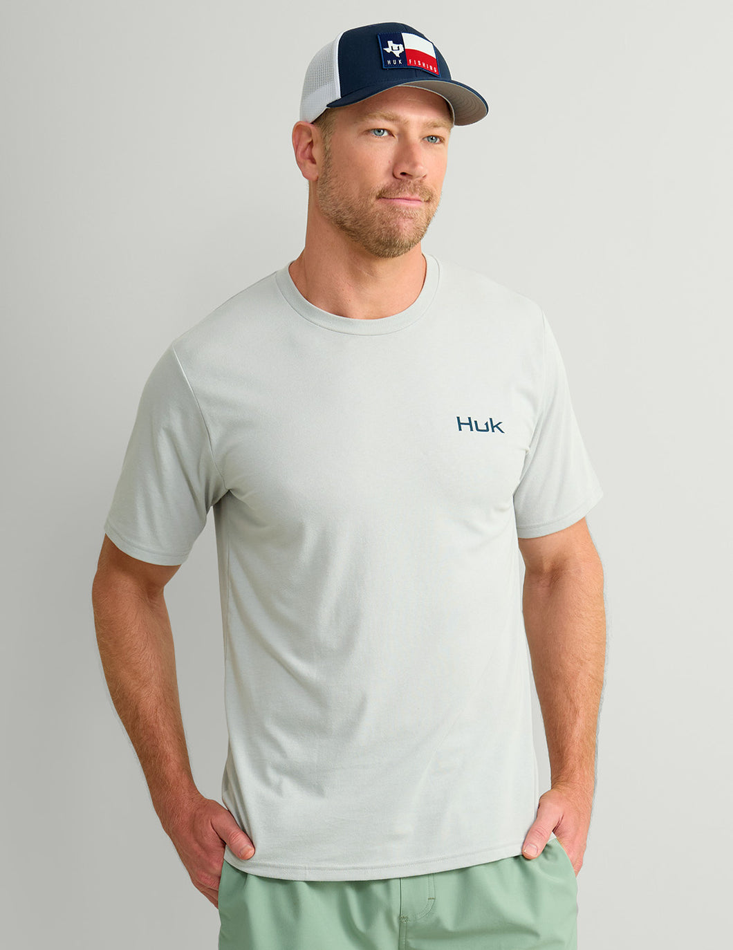 'Huk' Men's KC Americana Series T-Shirt - Harbor Mist