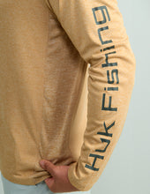 'Huk' Men's Pursuit Long Sleeve Heather - Sand Piper Heather