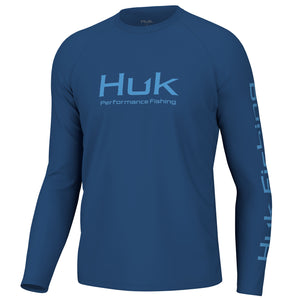 'Huk' Men's Pursuit Performance Vented Crew Neck - Set Sail