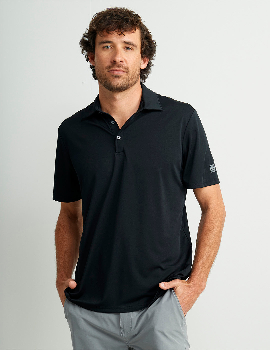 'Huk' Men's Pursuit Polo - Black