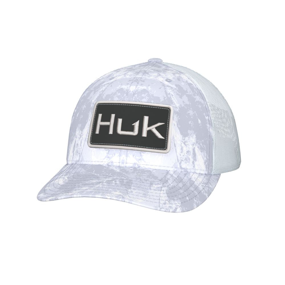'Huk' Men's Mid Profile Trucker Hat - Mossy Oak Stormwater Bonefish