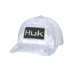 Huk' Men's Mid Profile Trucker Hat - Mossy Oak Stormwater Bonefish