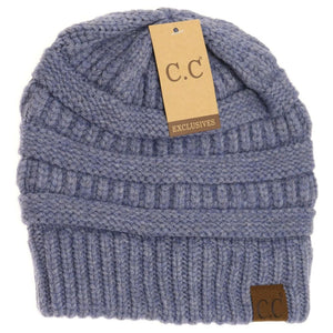 'Cheveux Corp' Women's Soft Yarn Beanie - Denim