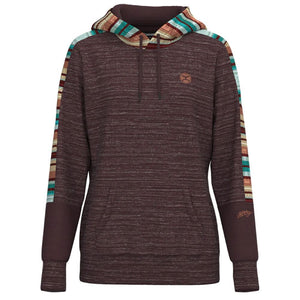 'Hooey' Women's "Canyon" Hoody - Maroon / Serape