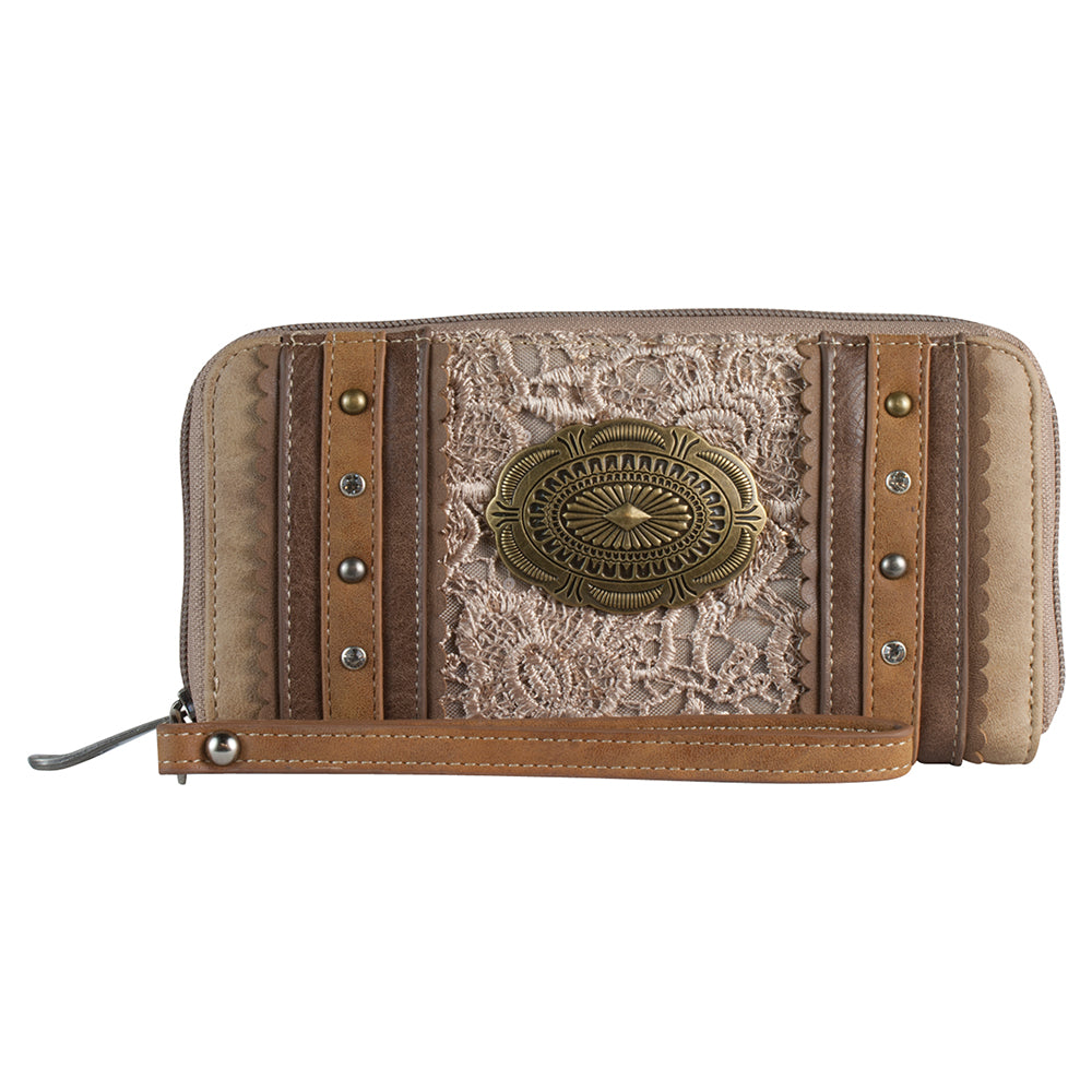 'TRENDITIONS' Women's Justin Wallet Wristlet  Brown