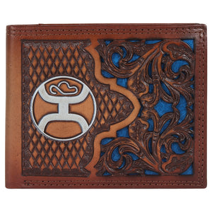 'TRENDITIONS' Men's Hooey Bifold Wallet - Brown / Blue