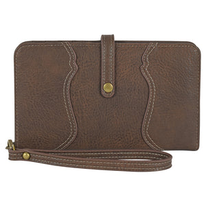 'TRENDITIONS' Women's Justin Slim Wristlet - Brown