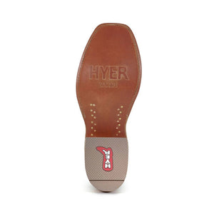 'Hyer' Men's 13" Sawyer Western Square Toe - Tan / Hyer Red