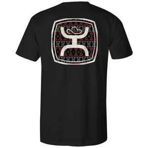'Hooey' Men's "Zenith" Aztec Screen Print T-Shirt - Black