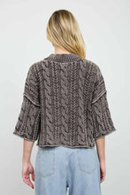 'Blu Pepper' Women's Knit Short Sleeve Top - Dark Brown
