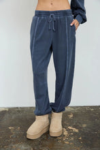 'Blu Pepper' Women's Front Seam Lounge Pants - Navy