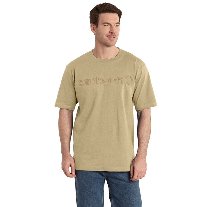 'Carhartt' Men's Heavyweight Logo T-Shirt - Beach Heather