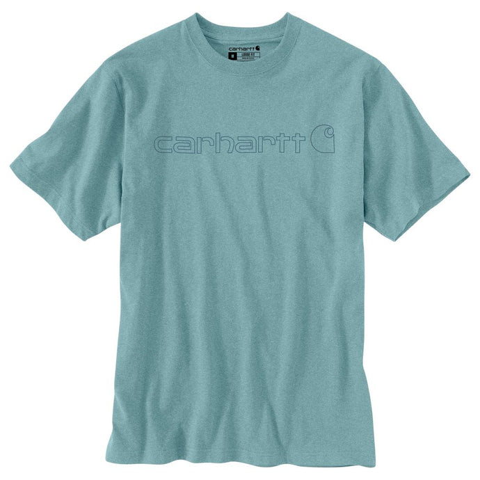 'Carhartt' Men's Heavyweight Logo T-Shirt - Summer Blue Heather