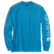 'Carhartt' Men's Heavyweight Sleeve Logo T-Shirt - Atomic Blue