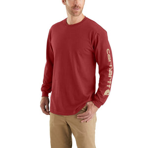 'Carhartt' Men's Heavyweight Sleeve Logo T-Shirt - Crabapple Heather