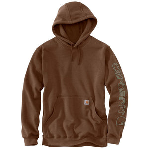 'Carhartt' Men's Midweight Sleeve Logo Hoodie - Mocha Heather