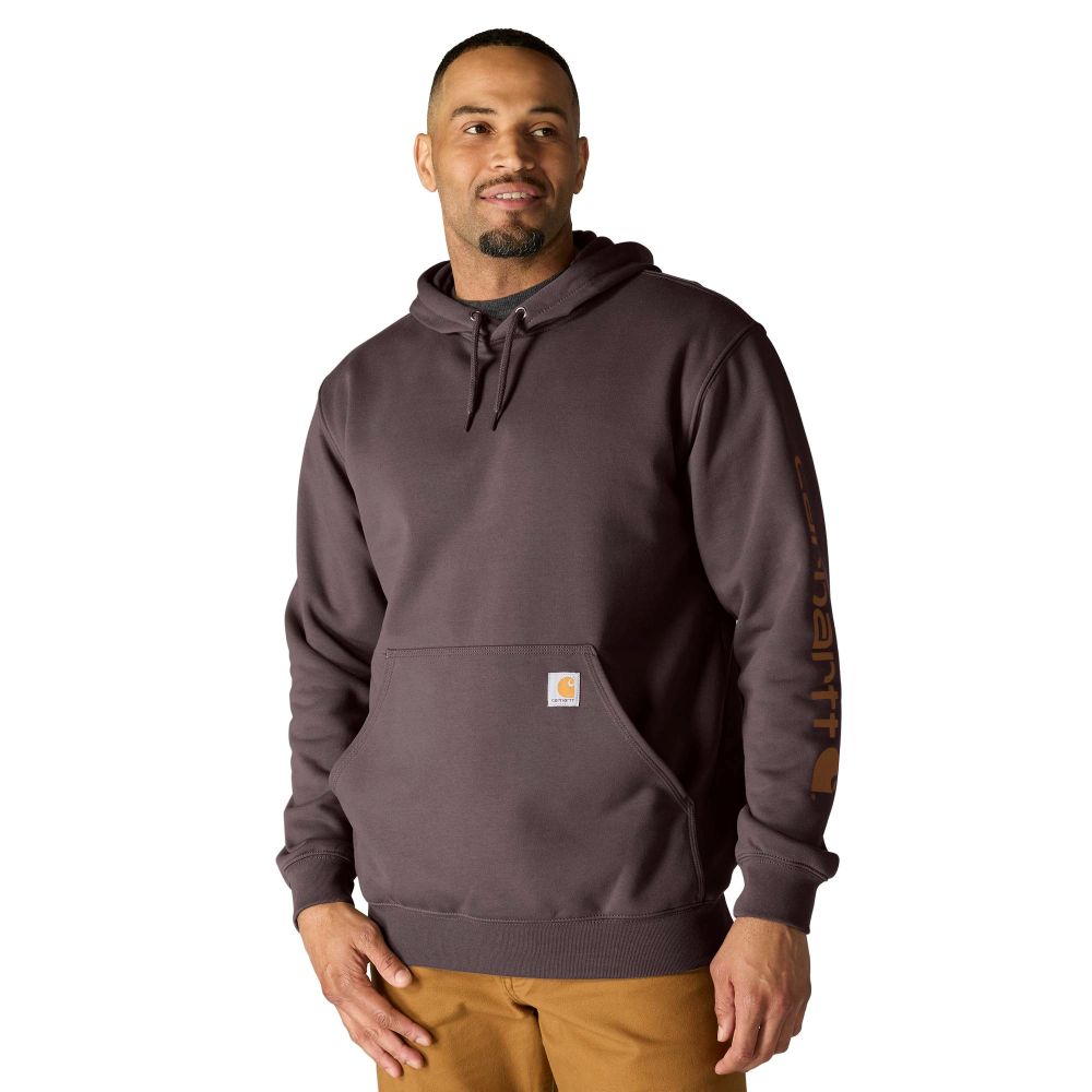 'Carhartt' Men's Midweight Sleeve Logo Hoodie - Dark Sepia