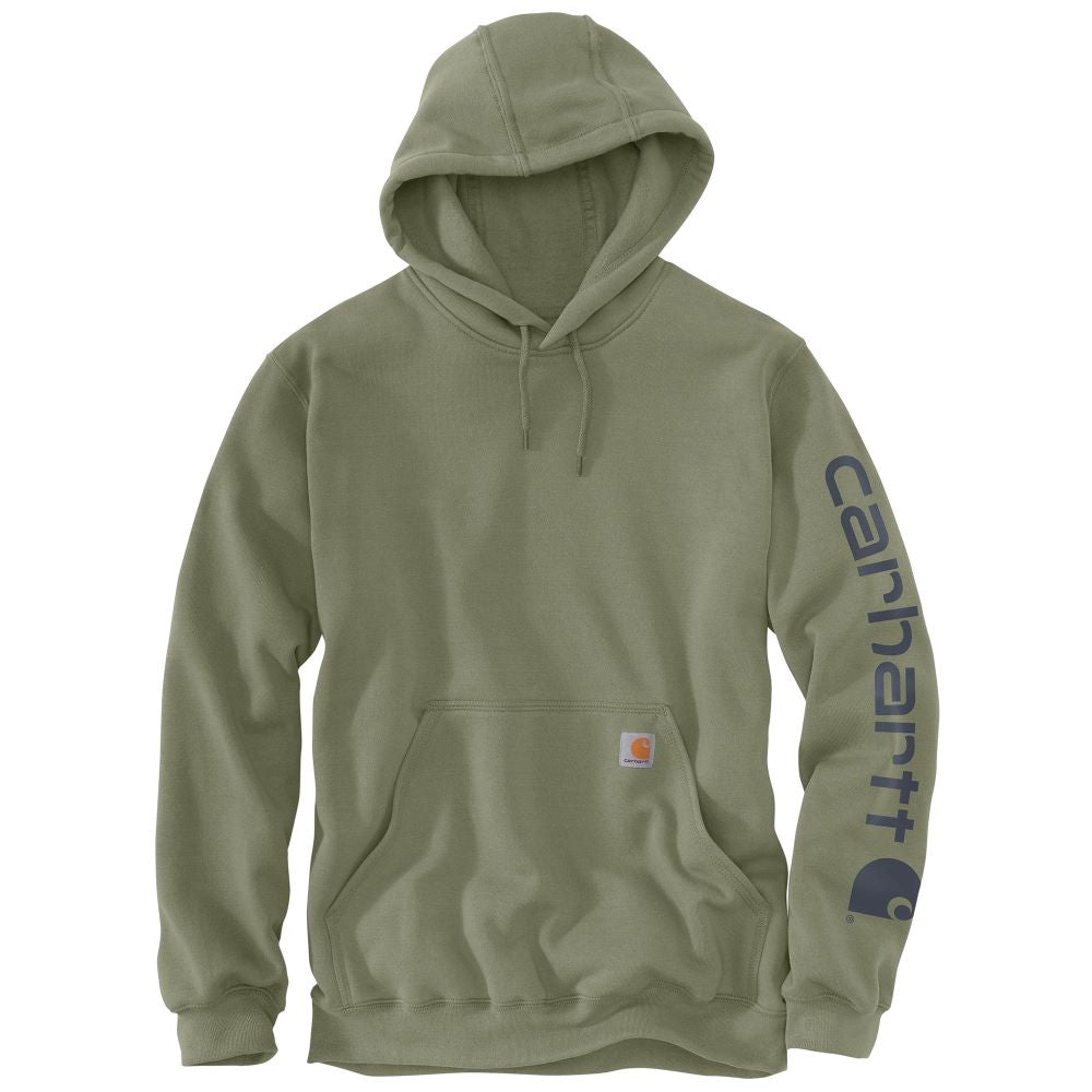 'Carhartt' Men's Midweight Sleeve Logo Hoodie - Dusty Olive