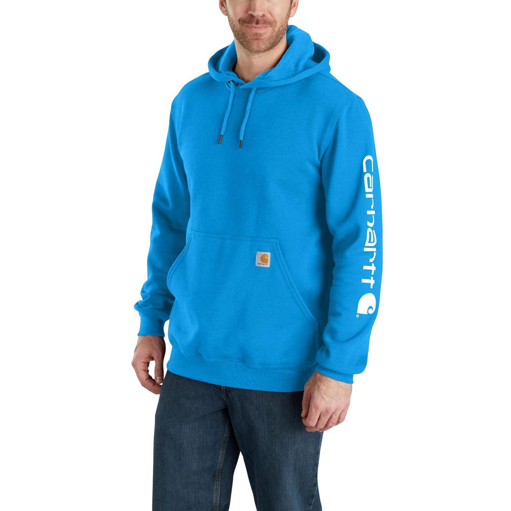 Carhartt Hooded Stone Washed Active Denim Jacket in Blue for Men