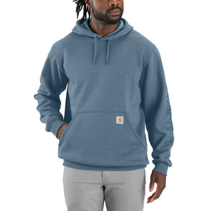 'Carhartt' Men's Midweight Sleeve Logo Hoodie - Thundercloud Heather