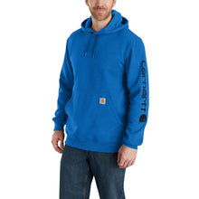 'Carhartt' Men's Midweight Sleeve Logo Hoodie - Beacon Blue Heather