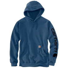 'Carhartt' Men's Midweight Sleeve Logo Hoodie - Deep Ocean Heather