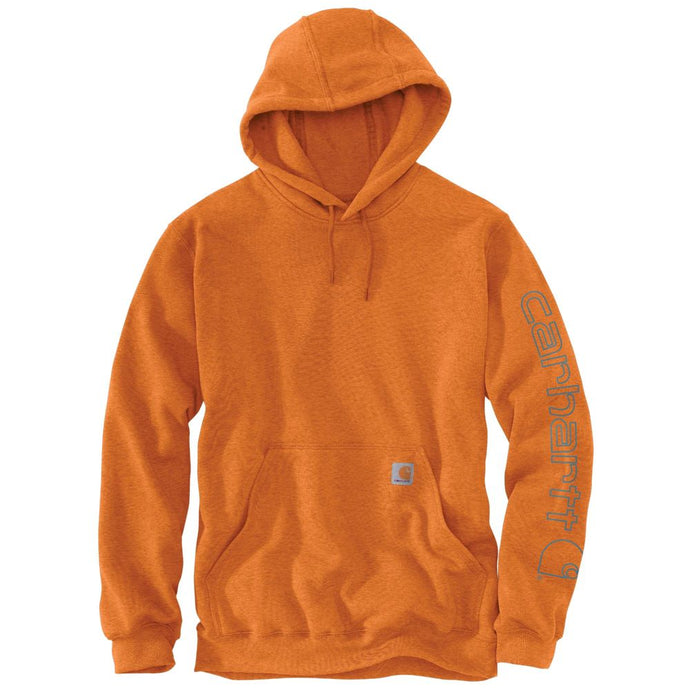 'Carhartt' Men's Midweight Sleeve Logo Hoodie - Rust Heather