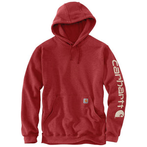 'Carhartt' Men's Midweight Sleeve Logo Hoodie - Crabapple Heather