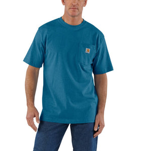 'Carhartt' Men's Loose Fit Heavyweight Pocket T-Shirt - Deep Lagoon Heather