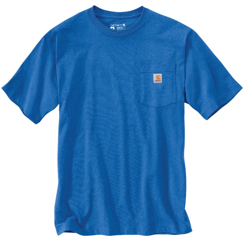 'Carhartt' Men's Loose Fit Heavyweight Pocket T-Shirt - Beacon Blue Heather