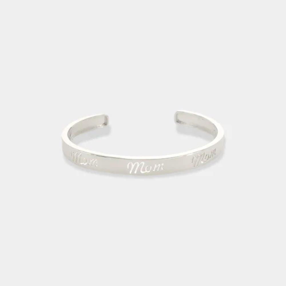 'OMG Bling' Women's Mom Cuff Bracelet - Silver