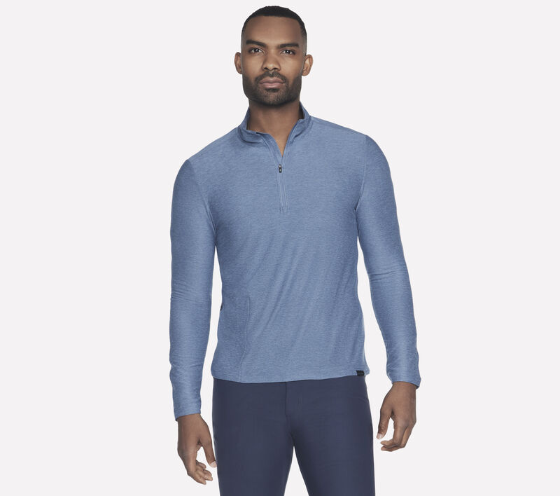 'Skechers' Men's Go Dri All Day 1/4 Zip - Blue