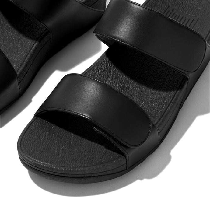 'FitFlop' Women's Lulu Adjustable Leather Slides - All Black