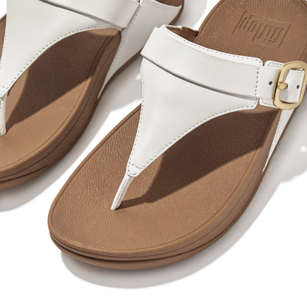 'FitFlop' Women's Lulu Adjustable Leather Toe-Posts Sandal - Urban White