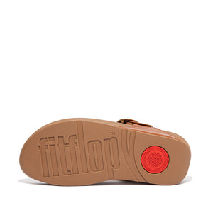 'FitFlop' Women's Lulu Adjustable Leather Toe-Post Sandal - Light Tan