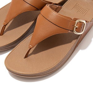 'FitFlop' Women's Lulu Adjustable Leather Toe-Posts Sandal - Light Tan