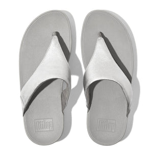 'FitFlop' Women's Lulu Leather Toe-Post Sandal - Silver