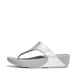 'FitFlop' Women's Lulu Leather Toe-Post Sandal - Silver