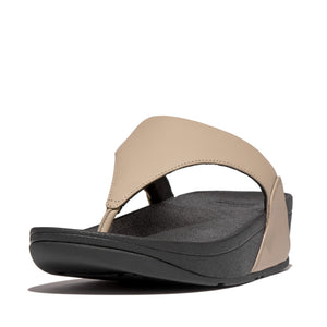 'FitFlop' Women's Lulu Leather Toe-Post Sandal - Latte Beige