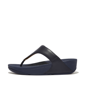 'FitFlop' Women's Lulu Leather Toe-Post Sandal - Deepest Blue