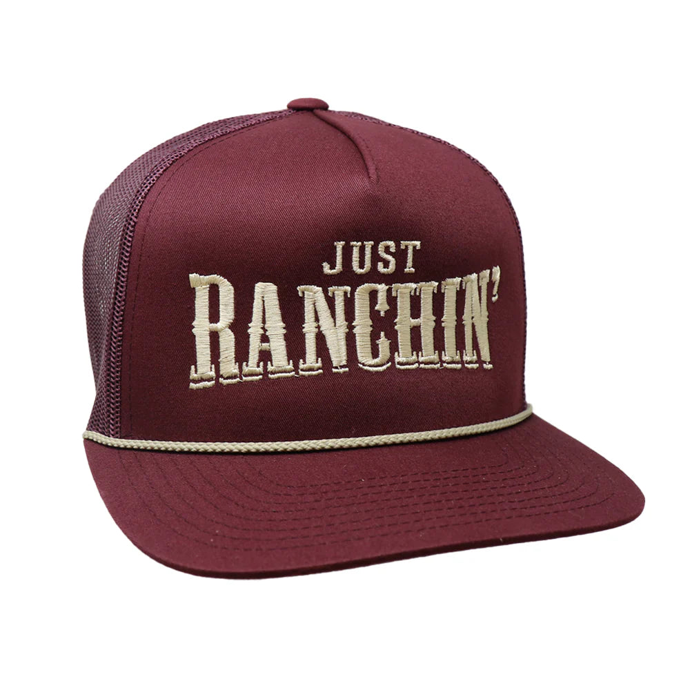 'Dale Brisby' Men's Ranchin' Rope Cap - Maroon