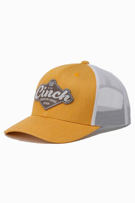 'Cinch' Men's American Brand Denim Trucker Cap - Gold