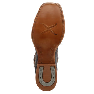 'Twisted X' Men's 12" Rancher Western Square Toe - Black / Coffee